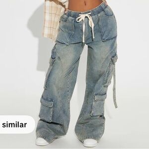 Baggy Cargo Jeans Vintage wash